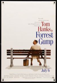 6x316 FORREST GUMP advance DS 1sh '94 Tom Hanks waiting for the bus, Robert Zemeckis!