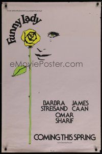 6x328 FUNNY LADY teaser 1sh '75 Barbra Streisand as Fanny Brice, James Caan, Sharif