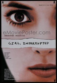 6x342 GIRL, INTERRUPTED DS 1sh '99 super close-up of mental patient Winona Rider!