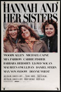 6x380 HANNAH & HER SISTERS 1sh '86 Woody Allen, Mia Farrow, Dianne Weist, Barbara Hershey!