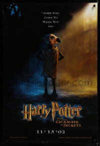 6x388 HARRY POTTER & THE CHAMBER OF SECRETS teaser DS 1sh '02 Dobby has come to warn you!