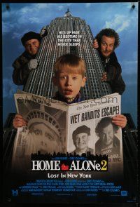 6x411 HOME ALONE 2 int'l 1sh '92 Macaulay Culkin, Joe Pesci, Daniel Stern, Lost in New York!