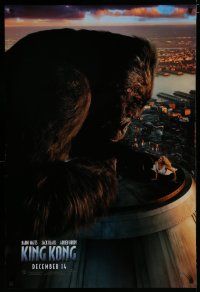6x452 KING KONG teaser DS 1sh '05 Naomi Watts & giant ape on top of tower!