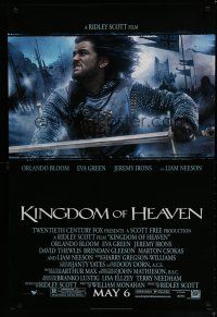 6x456 KINGDOM OF HEAVEN style B advance DS 1sh '05 great close image of Orlando Bloom!