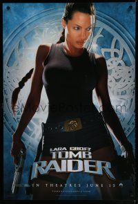 6x465 LARA CROFT TOMB RAIDER teaser 1sh '01 sexy Angelina Jolie, from popular video game!