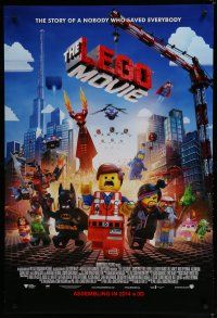 6x486 LEGO MOVIE int'l advance DS 1sh '14 the story of a nobody who saved everybody!