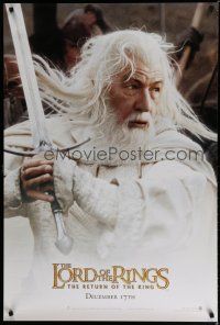 6x514 LORD OF THE RINGS: THE RETURN OF THE KING teaser DS 1sh '03 Ian McKellan as Gandalf!