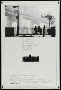 6x534 MANHATTAN style B 1sh R80s Woody Allen & Diane Keaton in New York City by bridge!
