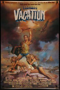 6x585 NATIONAL LAMPOON'S VACATION 1sh '83 art of Chevy Chase, Brinkley & D'Angelo by Boris!