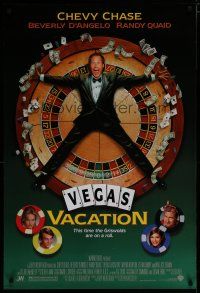 6x586 NATIONAL LAMPOON'S VEGAS VACATION DS 1sh '97 great image of Chevy Chase on roulette wheel!