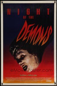 6x593 NIGHT OF THE DEMONS int'l 1sh '88 Jason & Freddy are scared, you'll have a hell of a time!