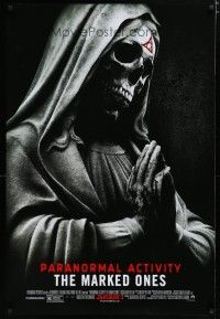 6x628 PARANORMAL ACTIVITY THE MARKED ONES advance DS 1sh '14 horror image of praying skeleton!