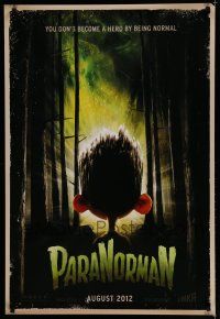 6x630 PARANORMAN August advance DS 1sh '12 you don't become a hero by being normal!