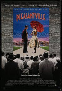 6x642 PLEASANTVILLE 1sh '98 Tobey Maguire, Reese Witherspoon, cool poster design!