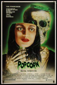 6x646 POPCORN 1sh '91 really cool wild Joann horror art, buy a bag, go home in a box!