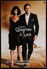6x664 QUANTUM OF SOLACE int'l advance DS 1sh '08 Daniel Craig as James Bond, sexy Olga Kurylenko!