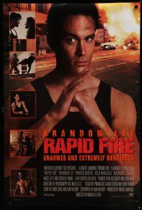 6x672 RAPID FIRE style C int'l DS 1sh '92 Powers Boothe, Nick Mancuso, great images of Brandon Lee!