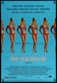 6x673 REAL BLONDE DS 1sh '97 Tom DiCillo New York comedy, sexy red polka dot bikini!
