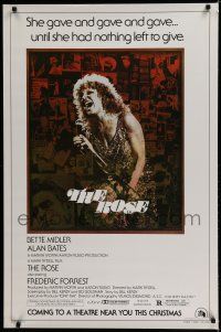 6x689 ROSE teaser 1sh '79 Mark Rydell, Bette Midler in unofficial Janis Joplin biography!