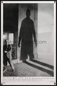 6x712 SHADOWS & FOG int'l 1sh '92 cool photographic image of Woody Allen by Brian Hamill!