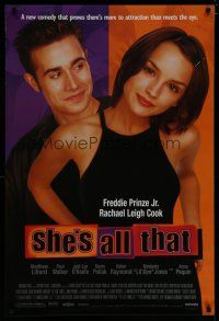 6x716 SHE'S ALL THAT 1sh '99 Freddie Prinze Jr & sexy Rachel Leigh Cook!