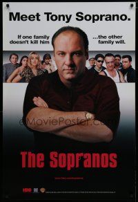 6x742 SOPRANOS tv poster '99 cool image of James Gandolfini & cast!