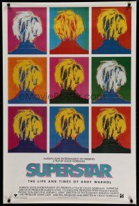 6x774 SUPERSTAR: THE LIFE & TIMES OF ANDY WARHOL 1sh '90 pop art of the back of his head!