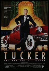6x811 TUCKER: THE MAN & HIS DREAM int'l 1sh '88 Coppola, Jeff Bridges in tux leaning on car!