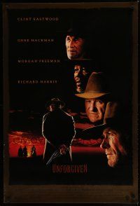 6x817 UNFORGIVEN DS 1sh '92 Clint Eastwood, Gene Hackman, Morgan Freeman, Richard Harris!