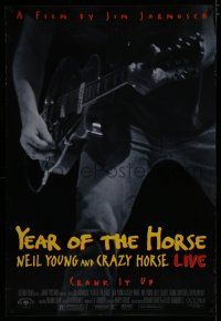 6x848 YEAR OF THE HORSE 1sh '97 Neil Young close-up cranking it up, Jim Jarmusch, rock & roll!