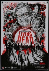 6x849 YEAR OF THE LIVING DEAD 1sh '13 wonderful art of George Romero & zombies by Gary Pullin!