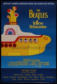 6x850 YELLOW SUBMARINE advance DS 1sh R99 psychedelic art of Beatles John, Paul, Ringo & George!