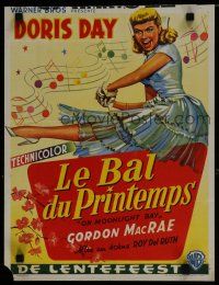 6y447 ON MOONLIGHT BAY Belgian '51 great artwork of singing Doris Day showing leg!