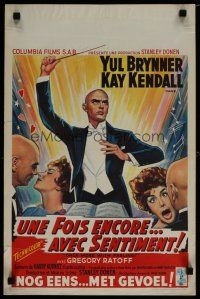 6y448 ONCE MORE WITH FEELING Belgian '60 art of band leader Yul Brynner & Kay Kendall!