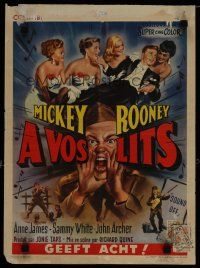 6y472 SOUND OFF Belgian '52 wacky art of screaming Mickey Rooney + with lots of girls!