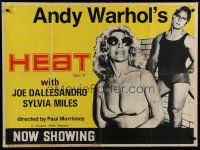 6y300 ANDY WARHOL'S HEAT British quad '72 Andy Warhol, Joe Dallesandro & Sylvia Miles!