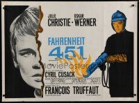 6y316 FAHRENHEIT 451 British quad R70s Francois Truffaut, Julie Christie, Oskar Werner, Bradbury!