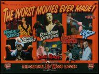 6y394 WORST MOVIES EVER MADE British quad '90s Ed Wood six-bill, great images!