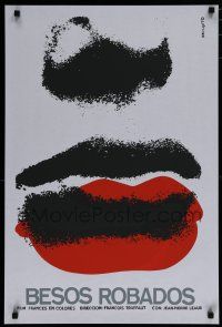 6y014 STOLEN KISSES Cuban R90s Francois Truffaut's Baisers Voles, sexy lips art by Azcuy!
