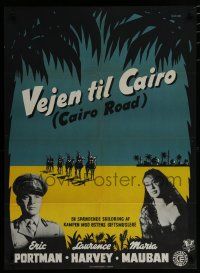 6y750 CAIRO ROAD Danish '51 Eric Portman, Laurence Harvey, sexy Camelia, drug movie!