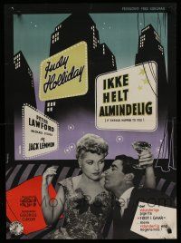 6y784 IT SHOULD HAPPEN TO YOU Danish '54 Judy Holliday, Peter Lawford, Jack Lemmon in his 1st role