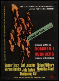 6y788 JUDGMENT AT NUREMBERG Danish '61 Spencer Tracy, Garland, Burt Lancaster, Marlene Dietrich