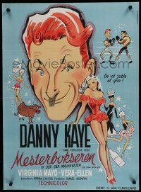 6y790 KID FROM BROOKLYN Danish R63 art of Danny Kaye, sexy Virginia Mayo & Vera-Ellen!