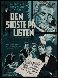 6y797 LIST OF ADRIAN MESSENGER Danish '63 John Huston directs five heavily disguised great stars!