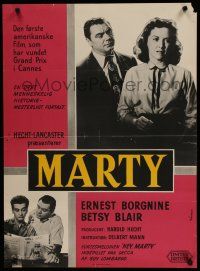 6y804 MARTY Danish '56 directed by Delbert Mann, Ernest Borgnine, written by Paddy Chayefsky!