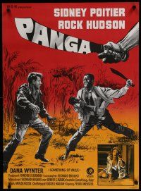 6y833 SOMETHING OF VALUE Danish '59 Rock Hudson & Dana Wynter are hunted in Africa!