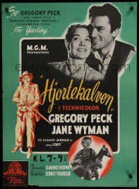 6y850 YEARLING Danish '46 Gregory Peck, Jane Wyman, Claude Jarman Jr., classic!