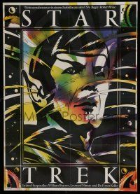 6y017 STAR TREK East German 23x32 '85 cool different Ilabowski art of Leonard Nimoy as Spock!