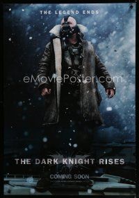 6y287 DARK KNIGHT RISES teaser English 1sh '12 Tom Hardy as Bane, the legend ends!