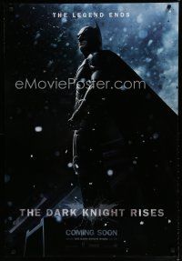 6y286 DARK KNIGHT RISES teaser English 1sh '12 Christian Bale as Batman, the legend ends!